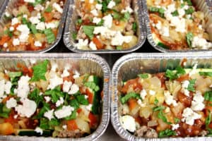 Zucchini Freezer Lasagnas Before Baking