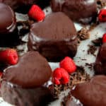 Paleo Cream-Filled Chocolate Heart Cakes