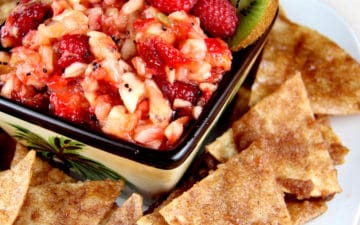 Healthy Fruit Salsa and Gluten Free Cinnamon Chips