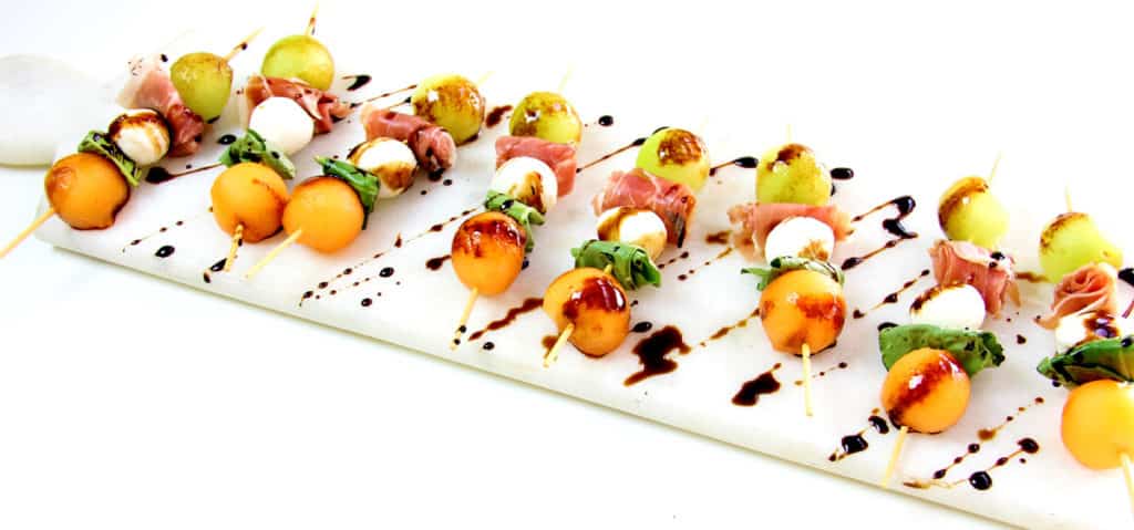 Easy Mozzarella Melon Prosciutto Skewers Forward