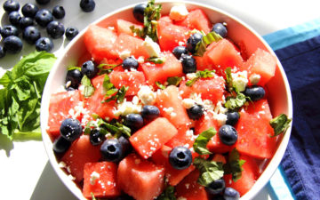 Watermelon-Feta -Basil-Salad