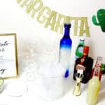 Close up of a margarita bar.