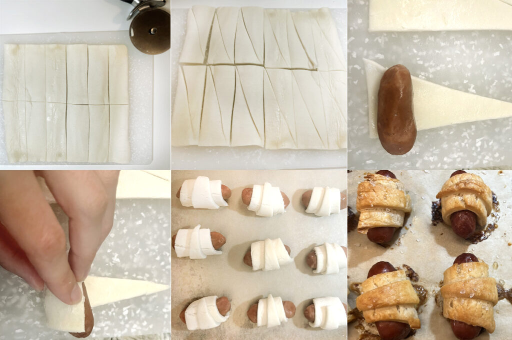 Pigs in a Blanket Process Shots