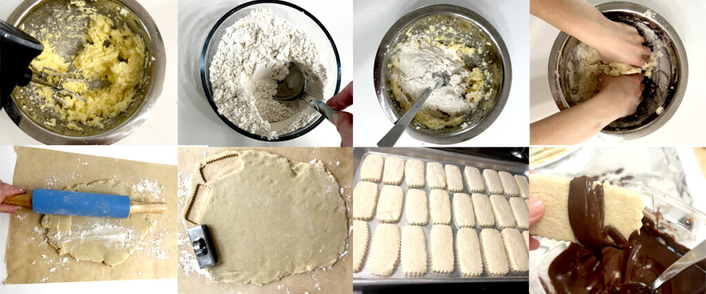 Gluten Free Shortbread Cookies process.