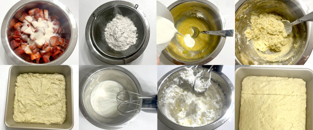 Gluten Free Strawberry Shortcake ingredients.