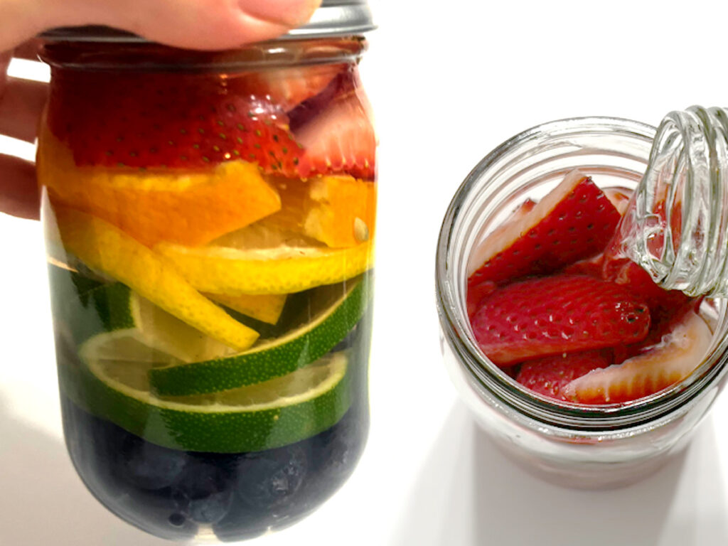 How to Make Fruit Infused Vodkas + Vodka Spritzer Recipe