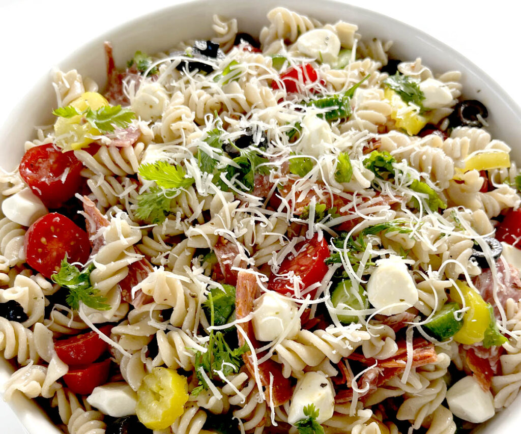 Gluten Free Pasta Salad up close