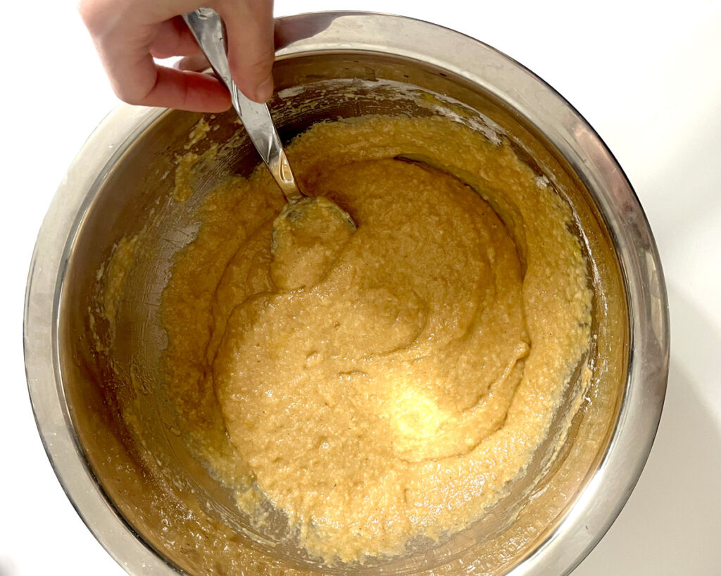 Gluten free carrot cake cupcakes batter